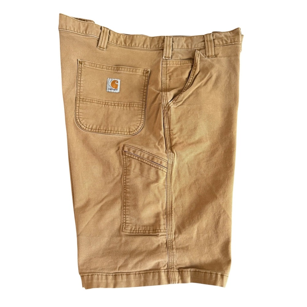 Carhartt Rigby 44x9 Hickory Brown Relaxed Fit Canvas Utility Work Mens Shorts